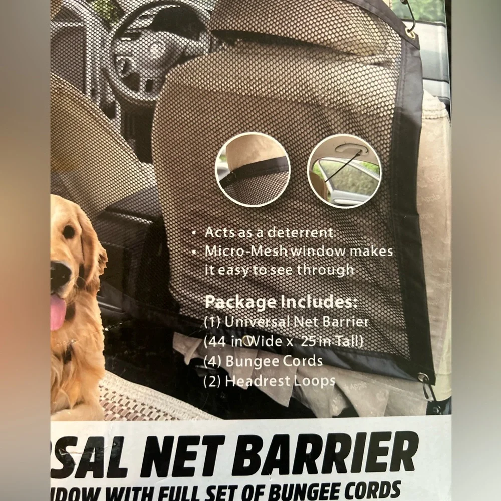 🆑3/$25 Large Auto Pet Net Interior Universal Mesh Pet Barrier Window Car SUV Van